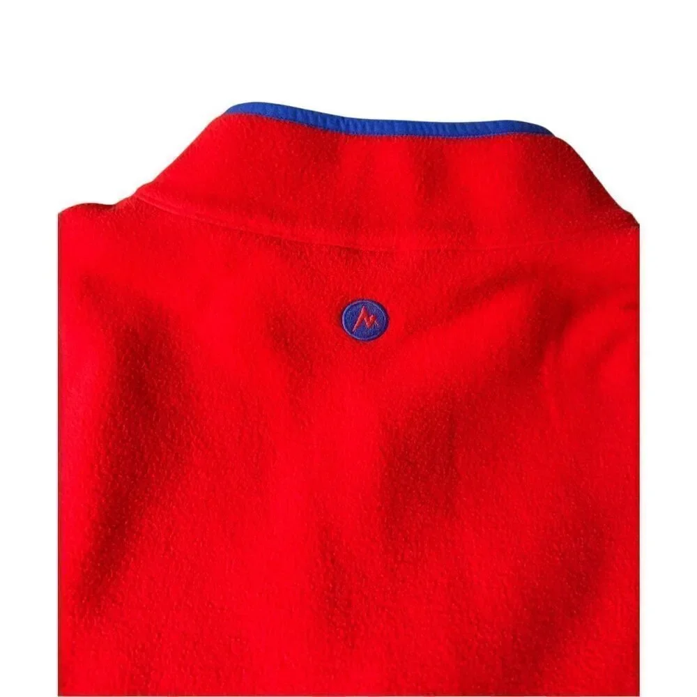 Marmot Men’s Rocklin 1/2-Zip Fleece Jacket Pullover size XXL Blue Red